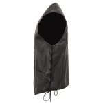 Event Leather EL1315 Men’s Club Style Black Leather Motorcycle Riders Vest w/ Side Lace – Riding Club - Image 7