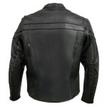 Event Leather EL1408 Men’s Black Sporty Scooter Crossover Motorcycle Leather Jacket – Motorcycle Riding Jackets - Image 9