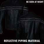 Event Leather EL1408 Men’s Black Sporty Scooter Crossover Motorcycle Leather Jacket – Motorcycle Riding Jackets - Image 6