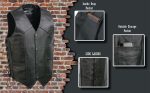 Event Leather EL5315 Men’s Black Motorcycle Riders Leather Vest for Men w/ Side Lace- Riding Club - Image 2