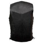 Event Leather EL5315T Men’s Black Classic Side Lace Biker Vest in Big and Tall Sizes - Image 5
