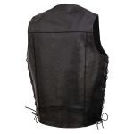 Event Leather EL5315T Men’s Black Classic Side Lace Biker Vest in Big and Tall Sizes - Image 11