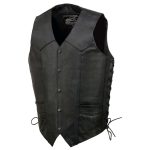 Event Leather EL5315T Men’s Black Classic Side Lace Biker Vest in Big and Tall Sizes - Image 12