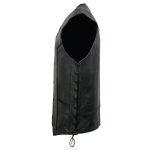 Event Leather EL5315T Men’s Black Classic Side Lace Biker Vest in Big and Tall Sizes - Image 7