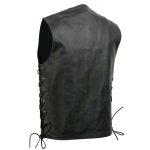 Event Leather EL5360 Men’s Black Leather Vest with Denim Style Pockets and Side Lace - Image 12