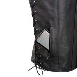 Event Leather EL5360TALL Men’s Side Lace Vest with Denim Style Pockets Tall Sizes - Image 7