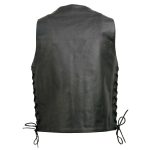 Event Leather EL5391 Men’s Black Leather 10 Pocket Side Lace Vest - Image 10