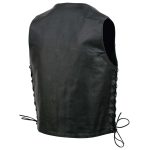 Event Leather EL5391 Men’s Black Leather 10 Pocket Side Lace Vest - Image 12