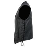 Event Leather EL5391 Men’s Black Leather 10 Pocket Side Lace Vest - Image 8