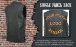 Event Leather EL5391 Men’s Tall Sizes Black Leather 10 Pocket Side Lace Vest - Image 4