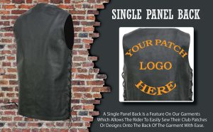 Event Leather EL5391 Men’s Tall Sizes Black Leather 10 Pocket Side Lace Vest - Image 4