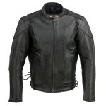 Event Leather EL5410 Men’s Black Side Lace Scooter Jacket with Vents – Motorcycle Riding Jackets - Image 13