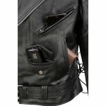 Event Leather EL5411 Men’s Black Classic Side Lace Motorcycle Leather Jacket – Motorcycle Riding Jackets - Image 11