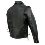 Event Leather EL5411 Men’s Black Classic Side Lace Motorcycle Leather Jacket – Motorcycle Riding Jackets - Image 16