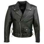 Event Leather EL5411 Men’s Black Classic Side Lace Motorcycle Leather Jacket – Motorcycle Riding Jackets - Image 19