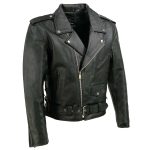 Event Leather EL5411 Men’s Black Classic Side Lace Motorcycle Leather Jacket – Motorcycle Riding Jackets - Image 20