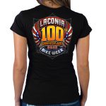 Hot Leathers ELL1081 Women’s Black Laconia Bike Week 2023 100th Anniversary T-Shirt - Image 2