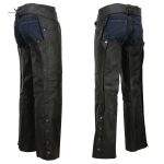 Event Leather EL1101 Men’s Black Leather Classic Chaps with Jean Pockets - Image 11