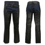 Event Leather EL1101 Men’s Black Leather Classic Chaps with Jean Pockets - Image 12