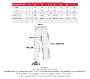 Milwaukee Leather SH1102 Men’s Black Braided Leather Jean Style Chaps - Image 2