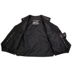 Event Leather ELL4900 Women’s Classic Black Genuine Leather Side Laced Motorcycle Riders Vest w/ 9 Patches - Image 9