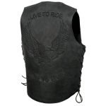 Event Leather’s ELM3900 Men’s 100% Genuine Motorcycle Leather Vest | Biker Vests with Embossed Eagle | Live To Ride - Image 10