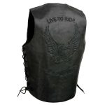 Event Leather’s ELM3900 Men’s 100% Genuine Motorcycle Leather Vest | Biker Vests with Embossed Eagle | Live To Ride - Image 13