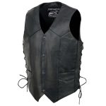 Event Leather’s ELM3900 Men’s 100% Genuine Motorcycle Leather Vest | Biker Vests with Embossed Eagle | Live To Ride - Image 12