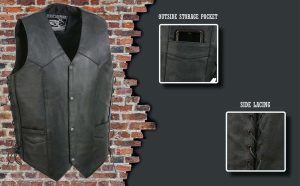 Event Leather’s ELM3900 Men’s 100% Genuine Motorcycle Leather Vest | Biker Vests with Embossed Eagle | Live To Ride - Image 4