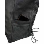 Event Leather’s ELM3905 Men’s ‘Mayhem’ 100% Genuine Motorcycle Leather Vest | Biker Vests with Embossed Skull & Wing - Image 7