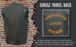 Event Leather ELM3910 Men’s Black Motorcycle Leather Riders Club Style Vest w/ Dual Closure - Image 4