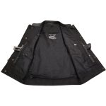 Event Leather ELM3910 Men’s Black Motorcycle Leather Riders Club Style Vest w/ Dual Closure - Image 6