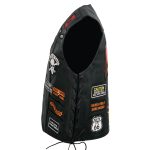 Event Leather ELM3920 Men’s Black Leather Pre-Patched Bikers Vest w/ 6 Pockets – 23 Patches and Side Laces - Image 7