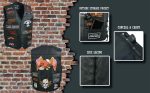 Event Leather ELM3920 Men’s Black Leather Pre-Patched Bikers Vest w/ 6 Pockets – 23 Patches and Side Laces - Image 2