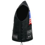 Event Leather ELM3925 Black Motorcycle Leather Vest for Men w/ Patches – Riding Club Adult Motorcycle Vests - Image 9