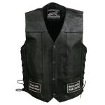 Event Leather ELM3925 Black Motorcycle Leather Vest for Men w/ Patches – Riding Club Adult Motorcycle Vests - Image 13