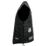 Event Leather ELM3930 Men’s Black Motorcycle Riders Leather Vest w/ 9 Patches and Adjustable Side Laces - Image 9