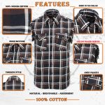 Milwaukee Leather MNG11693 Men’s Classic Black and Brown Button-Down Flannel Cut Off Frayed Sleeveless Casual Shirt - Image 2