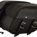 First Manufacturing FIBAG8009 Black Leather Mountable Motorcycle Saddlebags