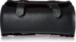 First Manufacturing FIBAG8501 Black Leather Braided Motorcycle Bar Bag - Image 4
