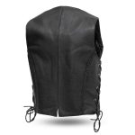First Manufacturing FIL508CFD Women’s ‘The Trinity’ Black Motorcycle Western Style Leather Vest - Image 2