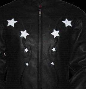 First Manufacturing FIL580CSL Women’s Black ‘Stardom’ Motorcycle Leather Vest - Image 3