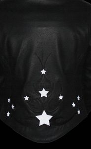 First Manufacturing FIL580CSL Women’s Black ‘Stardom’ Motorcycle Leather Vest - Image 4