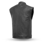 First Manufacturing FIM656CSL Men’s ‘The Club House’ Black Motorcycle Leather Vest - Image 2