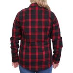 Hot Leathers FLL3009 Ladies Black and Red Flannel Long Sleeve Shirt - Image 10