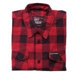 Hot Leathers FLM2002 Men’s Black and Red Long Sleeve Flannel Shirt - Image 4