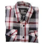 Hot Leathers FLM2003 Men’s Black White and Red Long Sleeve Flannel Shirt - Image 5