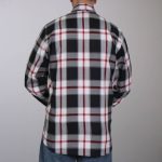 Hot Leathers FLM2003 Men’s Black White and Red Long Sleeve Flannel Shirt - Image 2