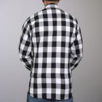 Hot Leathers FLM2004 Men’s Black and White Long Sleeve Flannel Shirt - Image 2