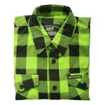 Hot Leathers FLM2005 Men’s Black and Green Long Sleeve Flannel Shirt - Image 4